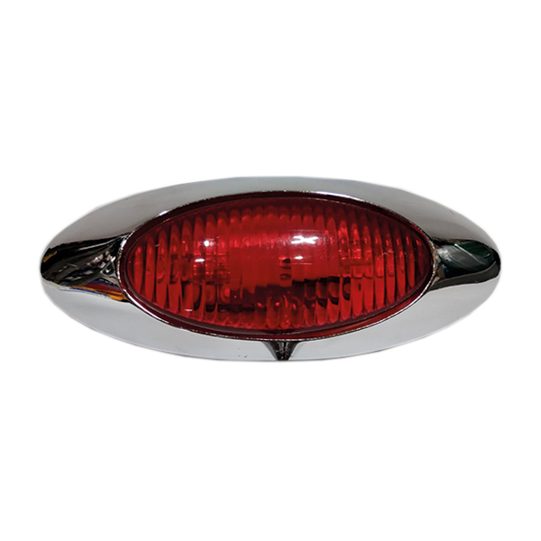 Tracto Partes Cuitláhuac - Plafón elíptico Rojo 12v